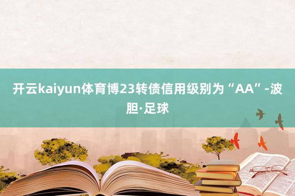 开云kaiyun体育博23转债信用级别为“AA”-波胆·足球