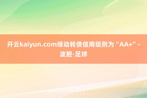 开云kaiyun.com绿动转债信用级别为“AA+”-波胆·足球