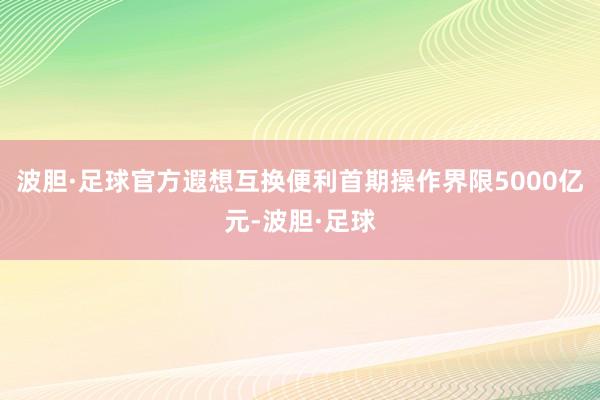 波胆·足球官方遐想互换便利首期操作界限5000亿元-波胆·足球