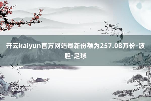 开云kaiyun官方网站最新份额为257.08万份-波胆·足球