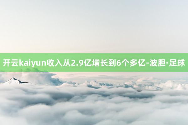 开云kaiyun收入从2.9亿增长到6个多亿-波胆·足球