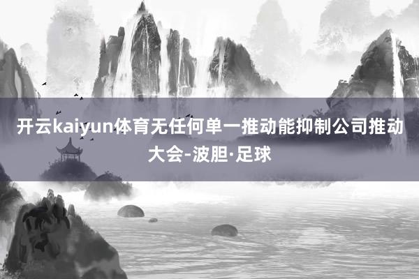 开云kaiyun体育无任何单一推动能抑制公司推动大会-波胆·足球