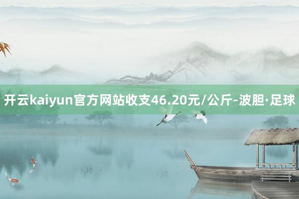 开云kaiyun官方网站收支46.20元/公斤-波胆·足球