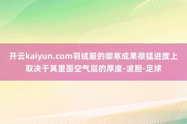 开云kaiyun.com羽绒服的御寒成果很猛进度上取决于其里面空气层的厚度-波胆·足球