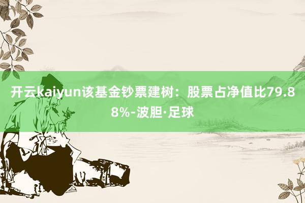 开云kaiyun该基金钞票建树：股票占净值比79.88%-波胆·足球