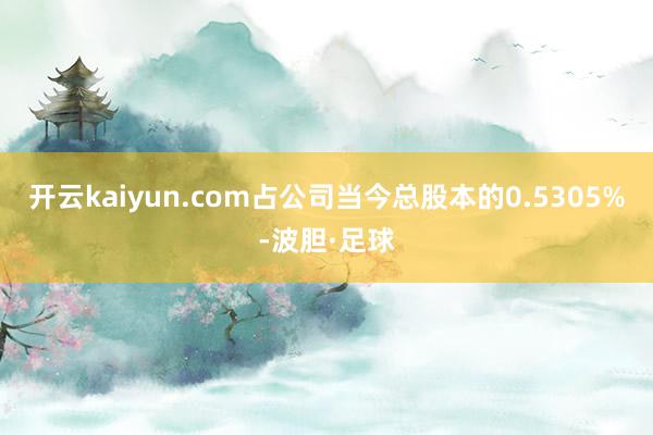 开云kaiyun.com占公司当今总股本的0.5305%-波胆·足球